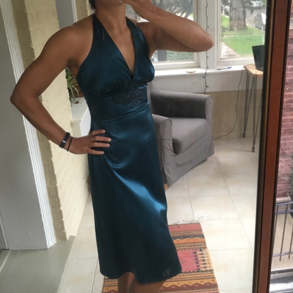 Teal cocktail dress or prom dress from New Zealand